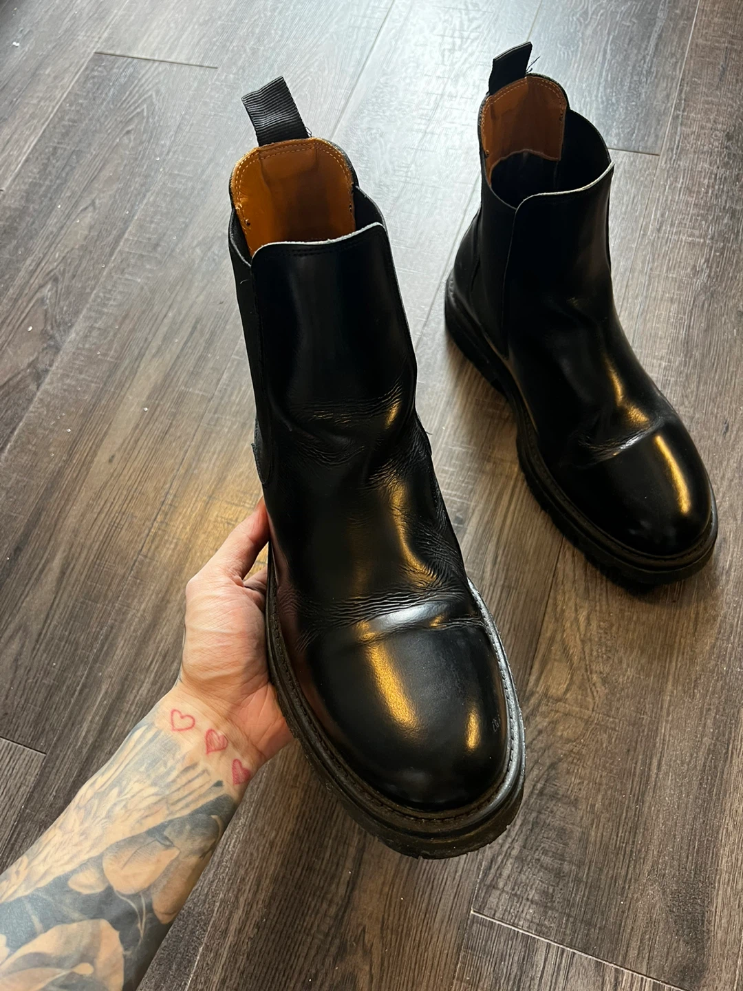 H&M black leather Chelsea boots - size 44 - photo 3