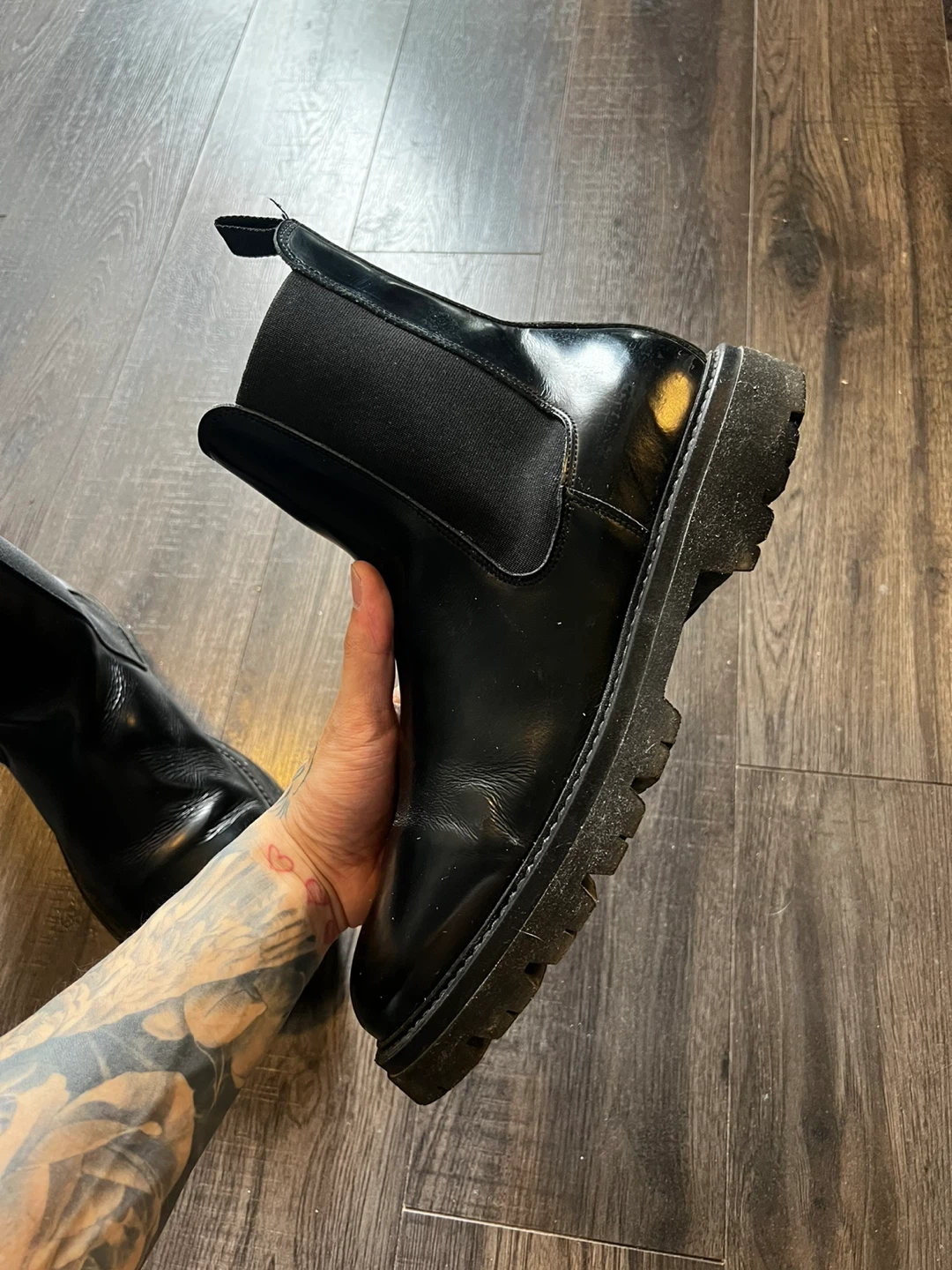 H&M black leather Chelsea boots - size 44 - photo 5