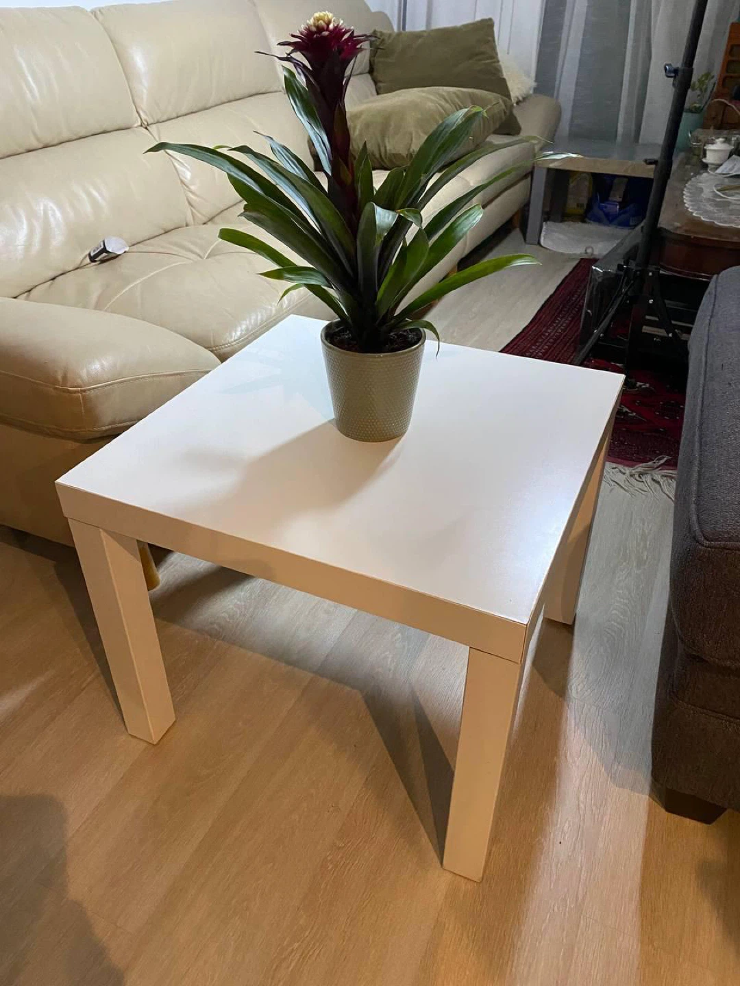 White Side Table with Drawer - photo 4