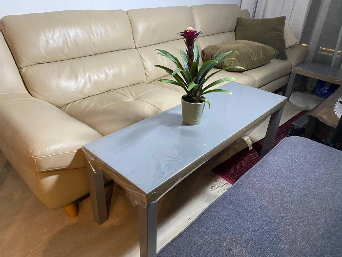 White Side Table with Drawer - photo 3