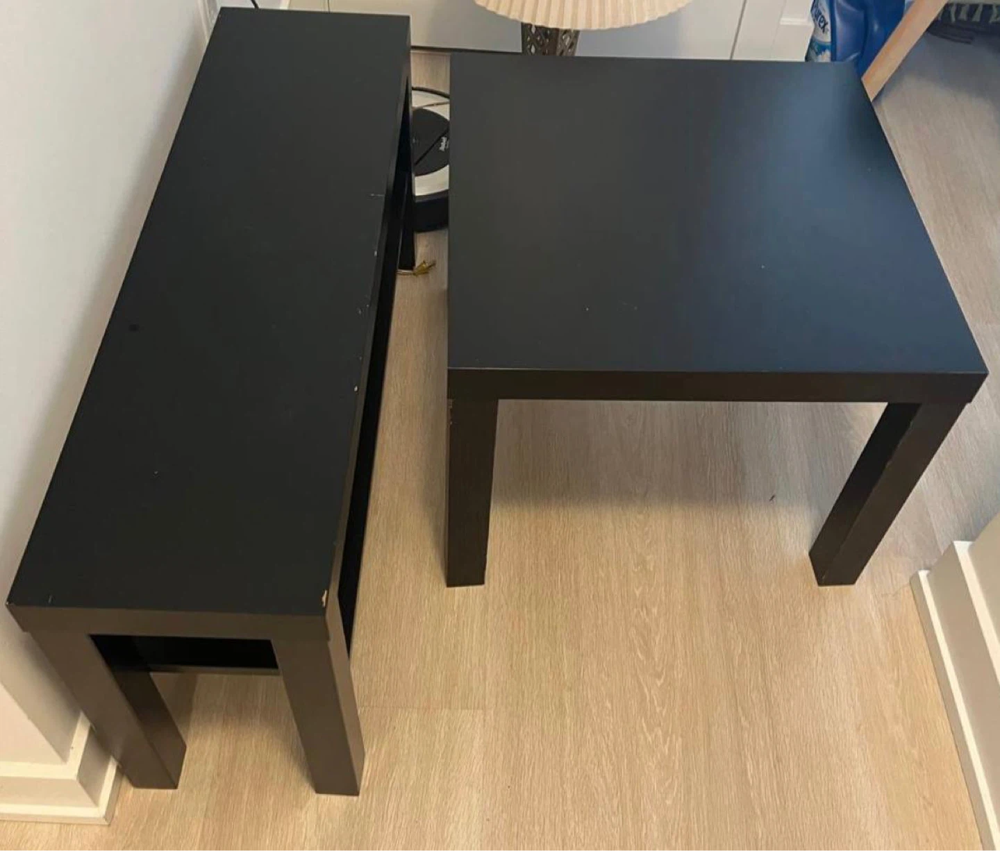 White Side Table with Drawer - photo 2