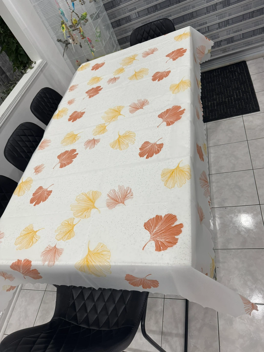 Ginkgo Leaf Print Tablecloth