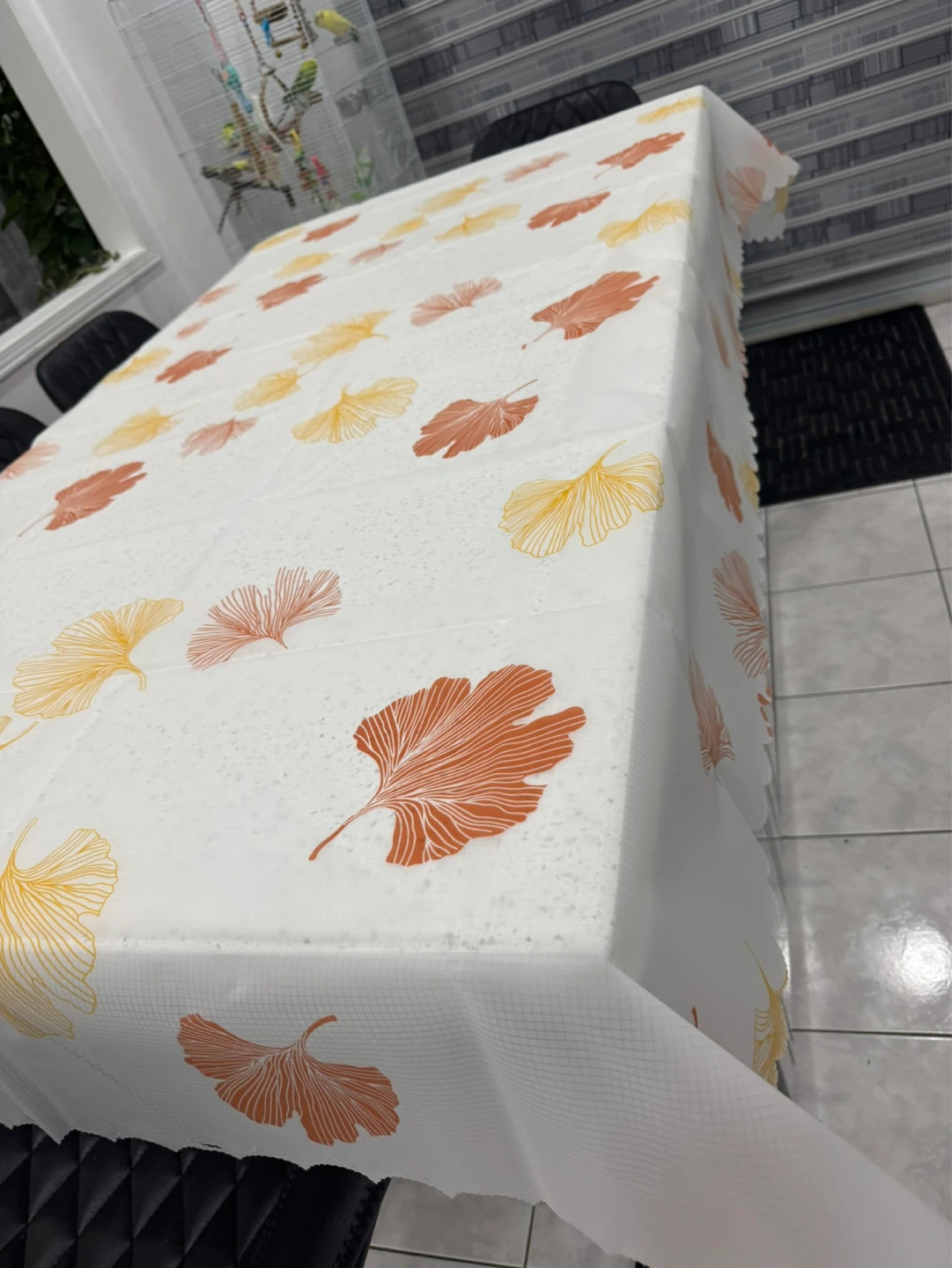 Ginkgo Leaf Print Tablecloth - photo 3