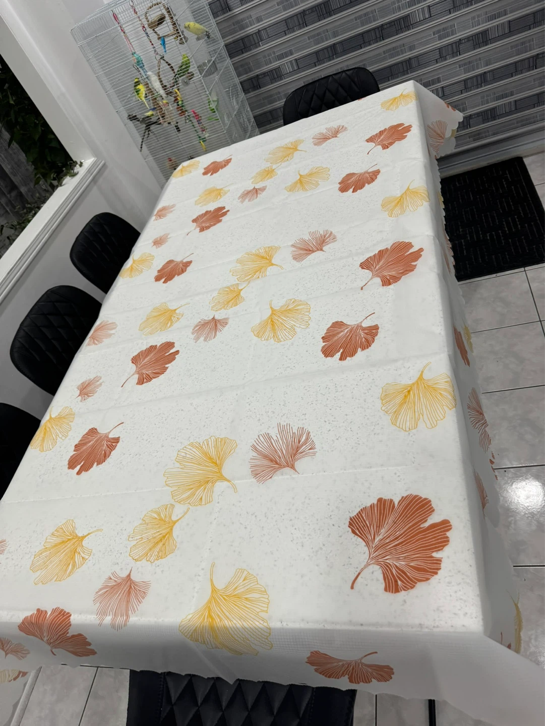 Ginkgo Leaf Print Tablecloth - photo 2