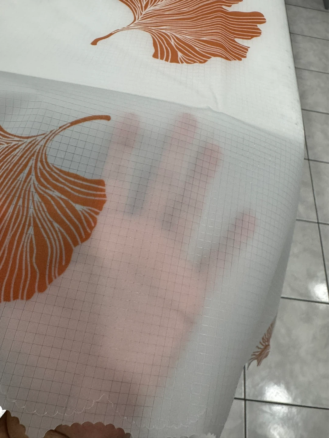 Ginkgo Leaf Print Tablecloth - photo 4