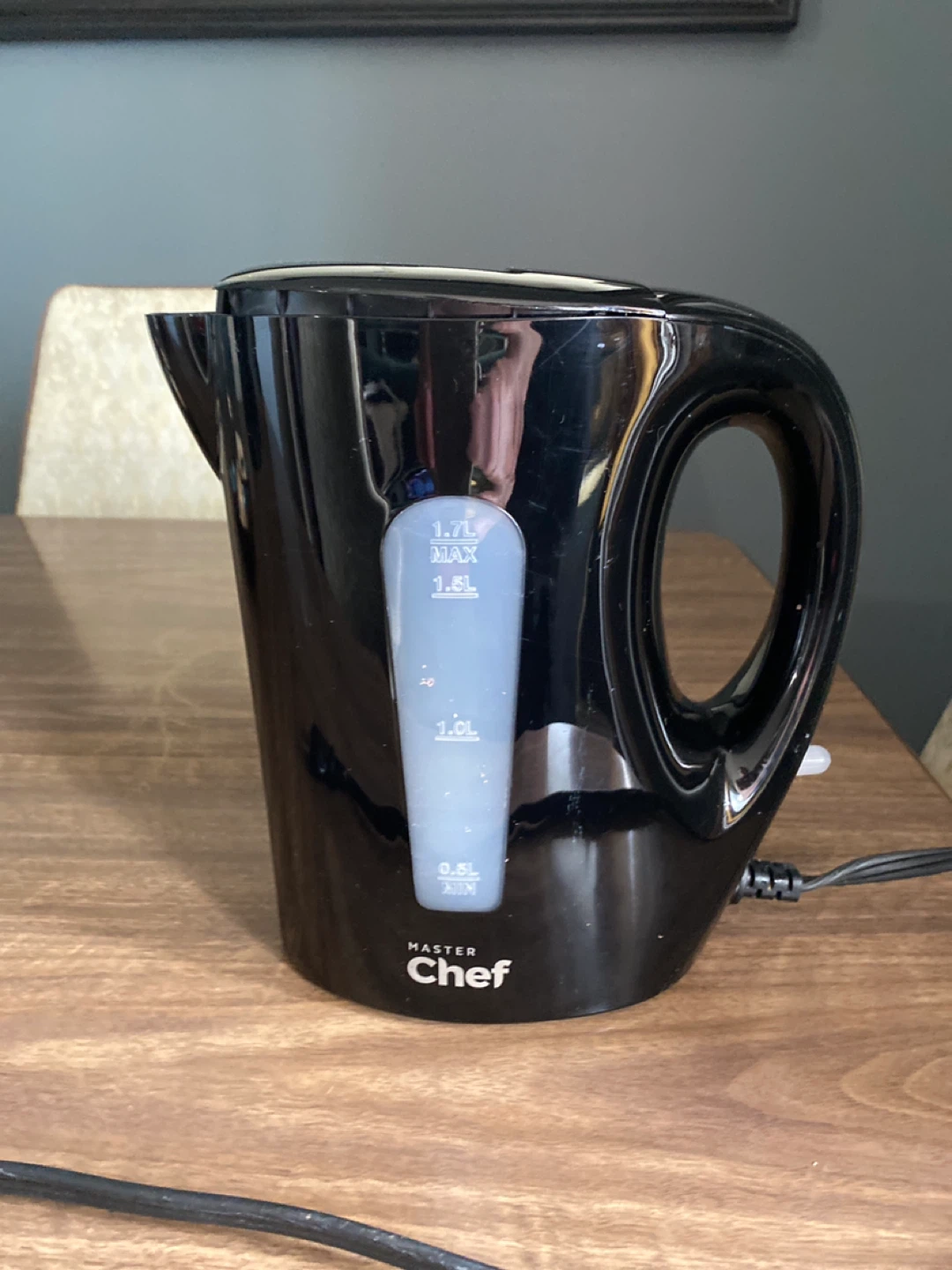 MASTER CHEF Black Electric Kettle 1.7L