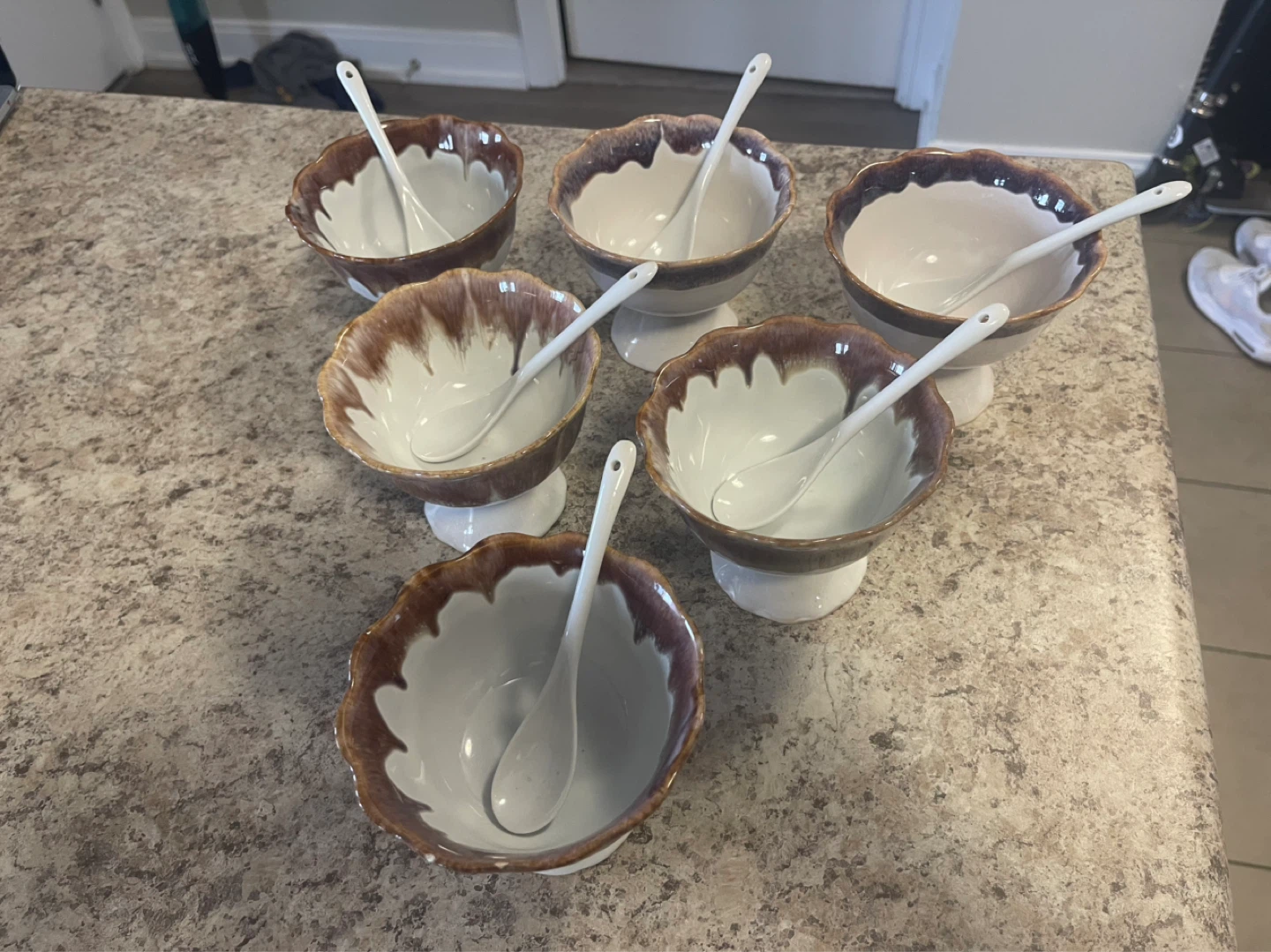 Set of 6 Dessert Bowls with Spoons - photo 2