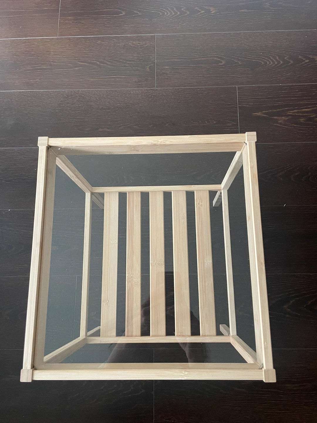 Bamboo and Glass Side Table - photo 3