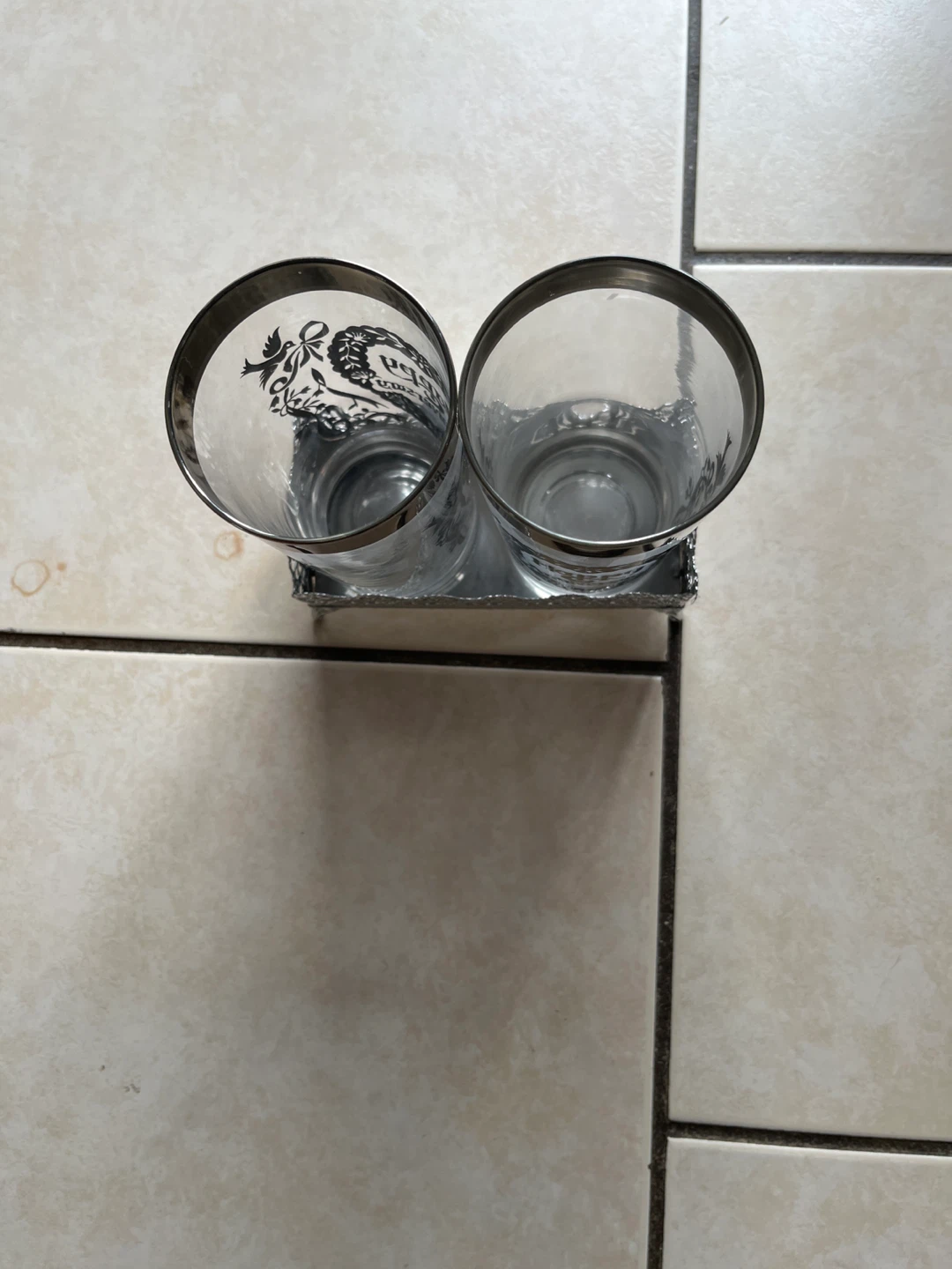 Anniversary Tray and Glasses Set - photo 2