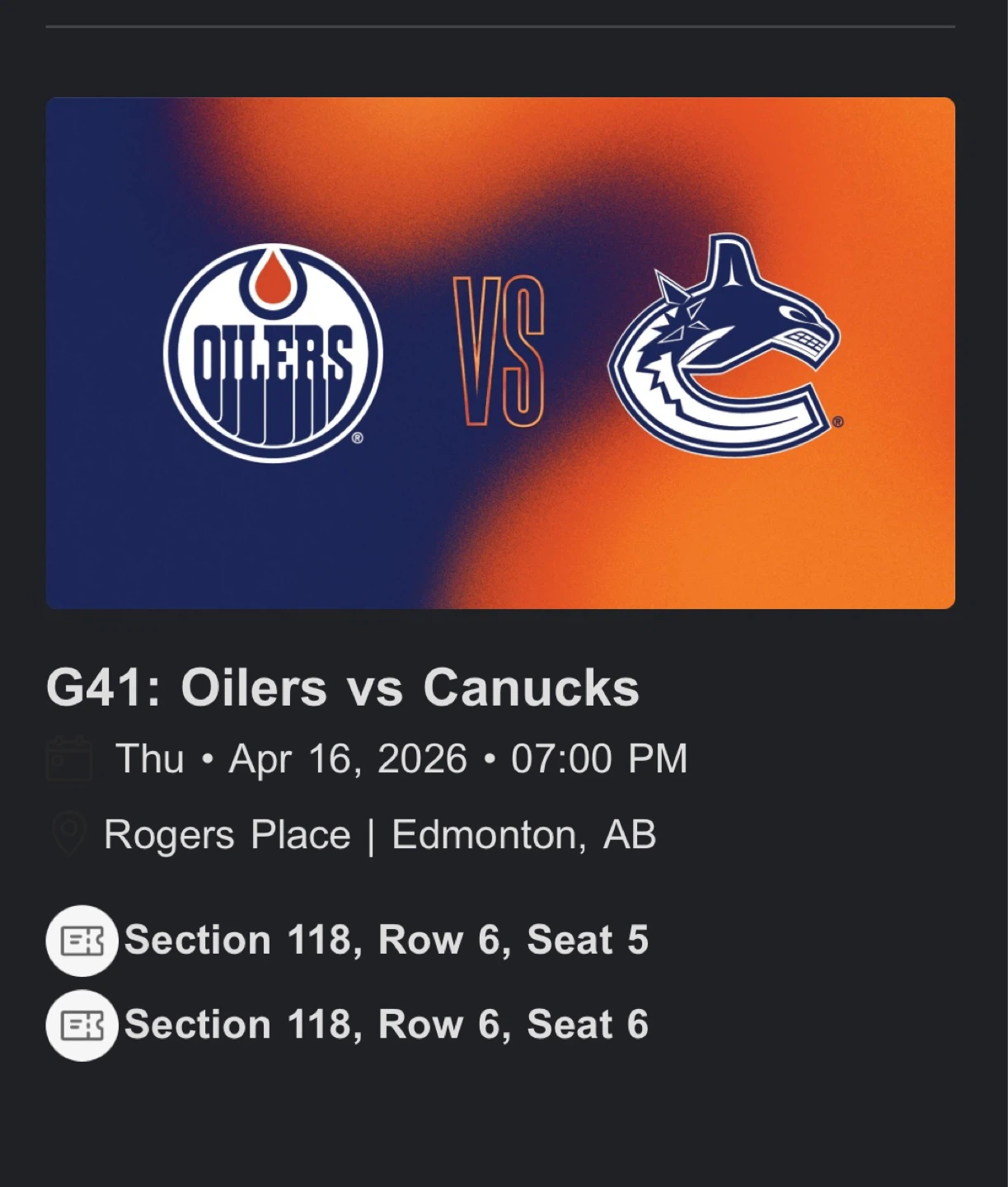 Oilers vs Canucks