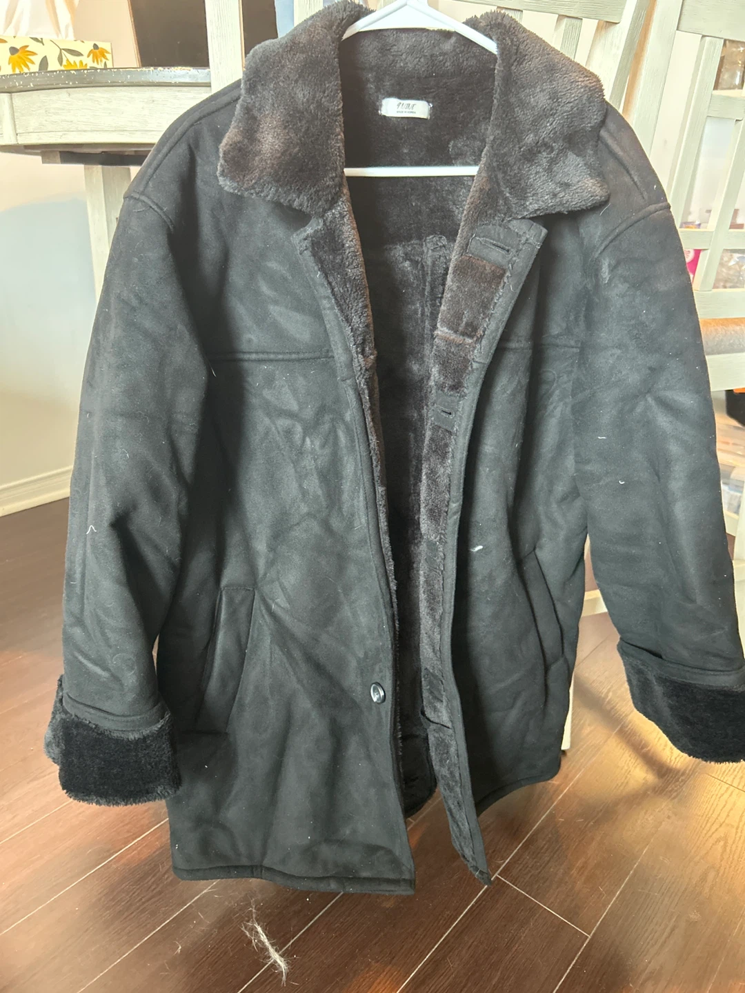 9 NINE Black Faux Shearling Lined Jacket