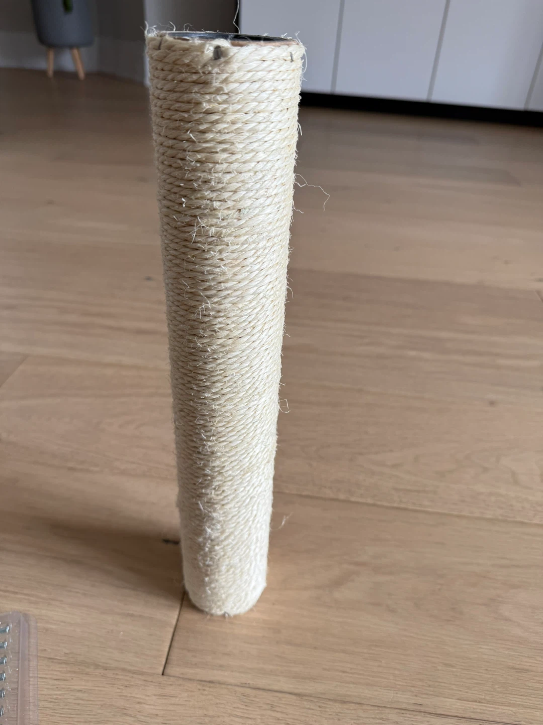 White Cat Tree Condo with Scratching Post