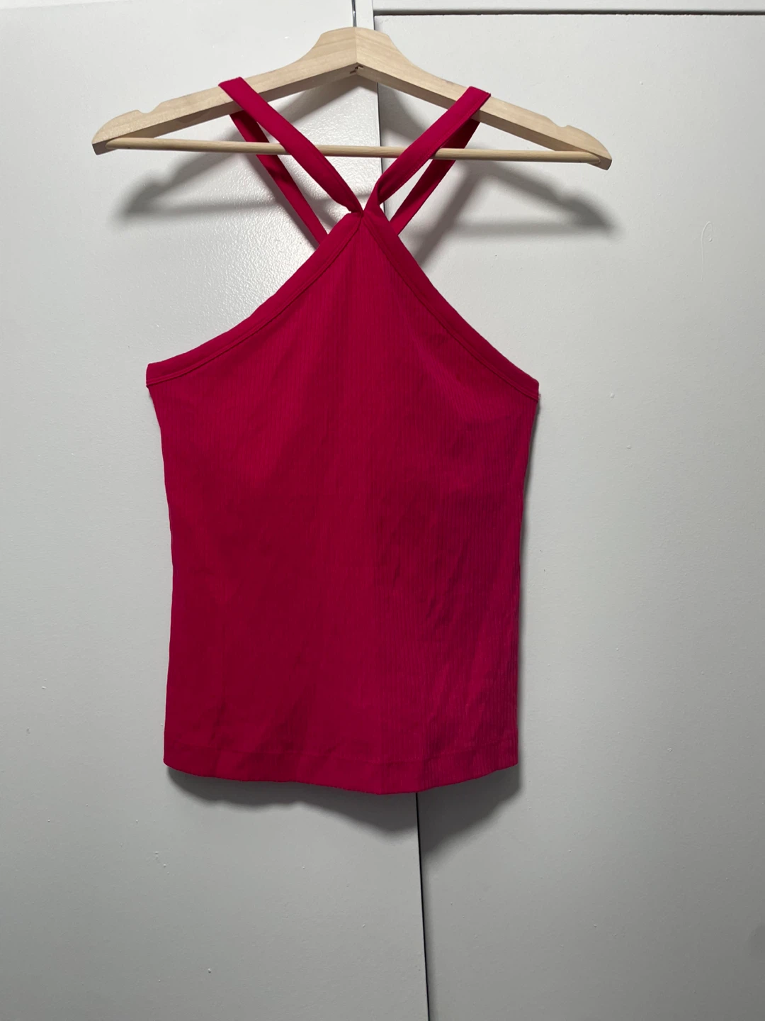 Ribbed Halter Neck Tank Top