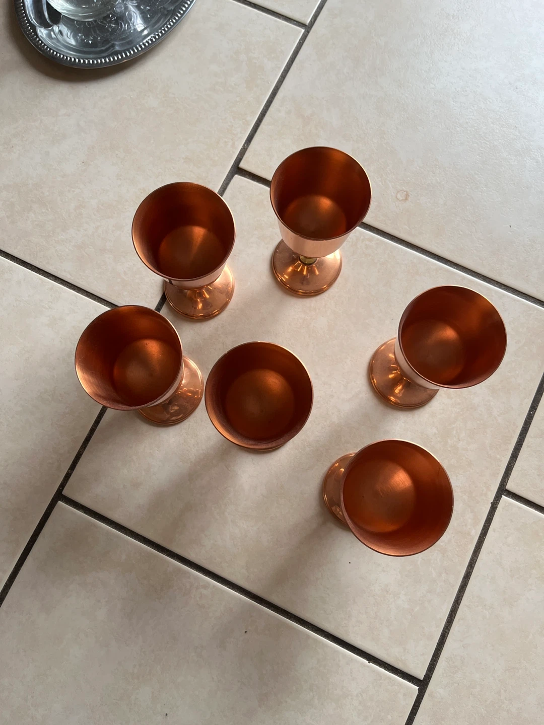 Set of 6 Copper Goblets