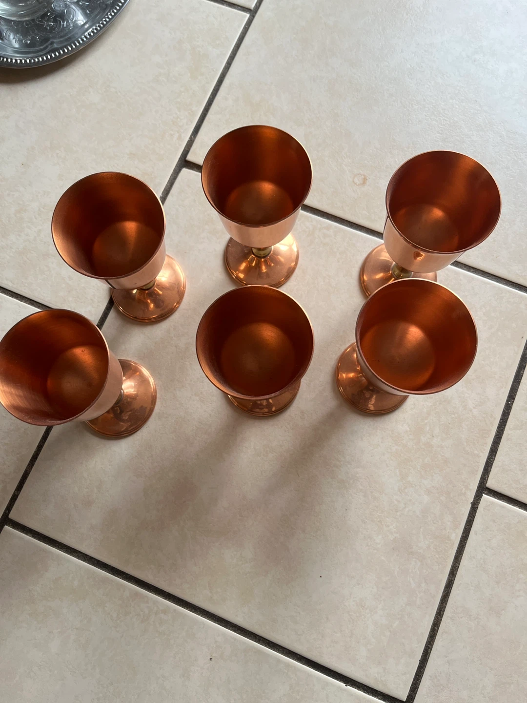 Set of 6 Copper Goblets - photo 2