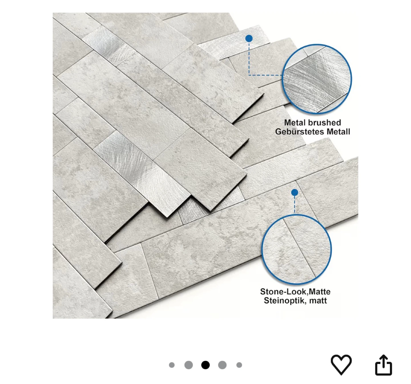 Mofit Premium Peel & Stick Wall Tiles - Cement Grey