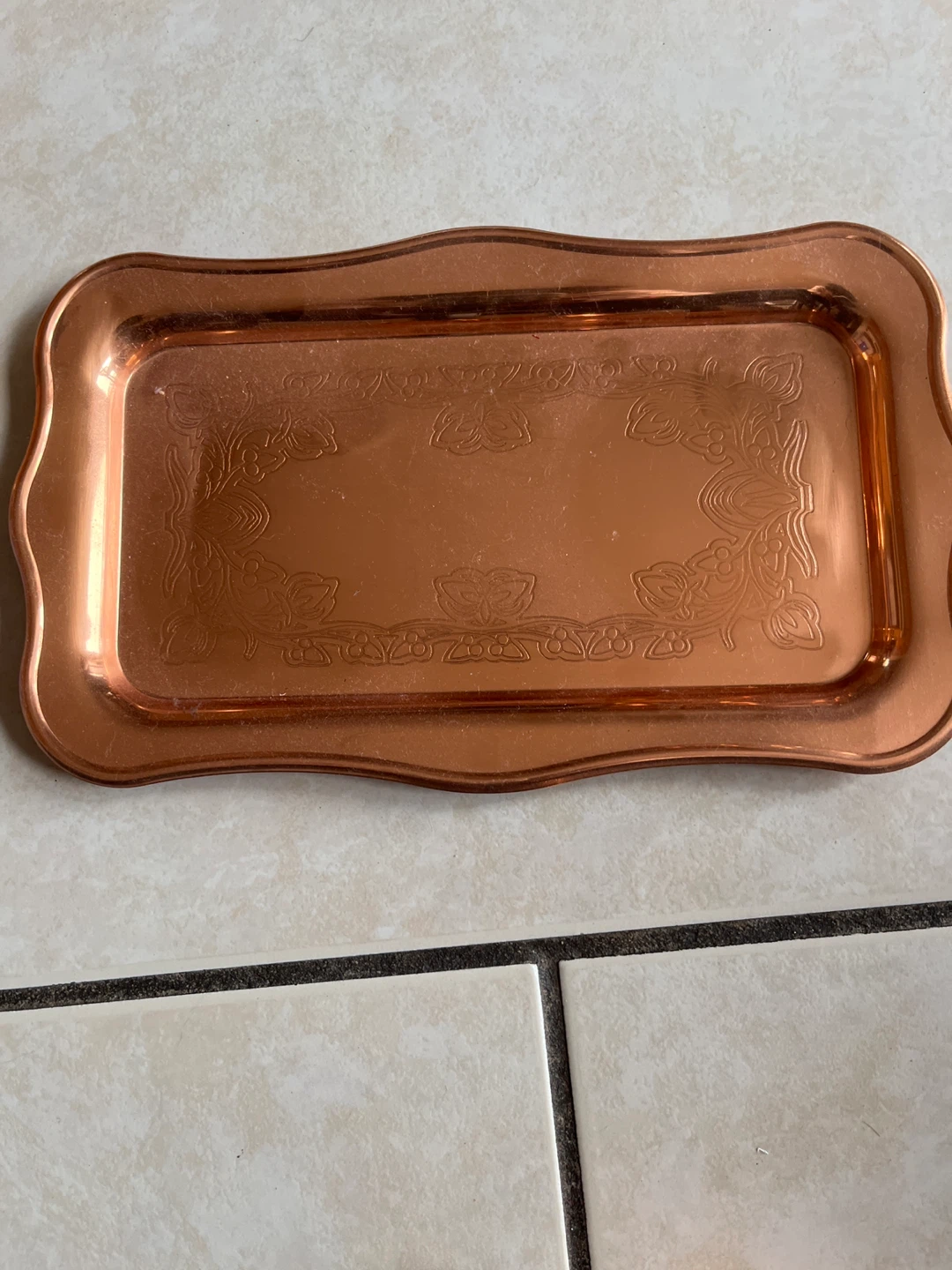 Copper Sugar and Creamer Set with Tray - photo 2