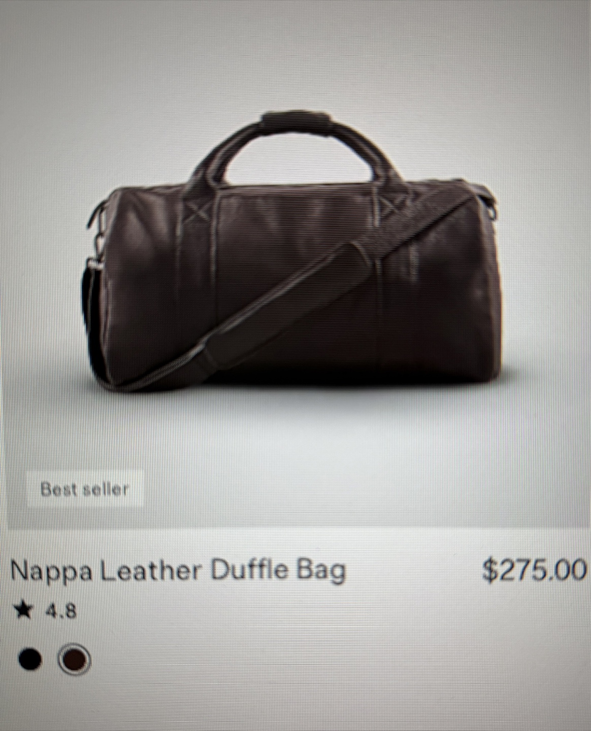 Faux Leather Duffle Bag
