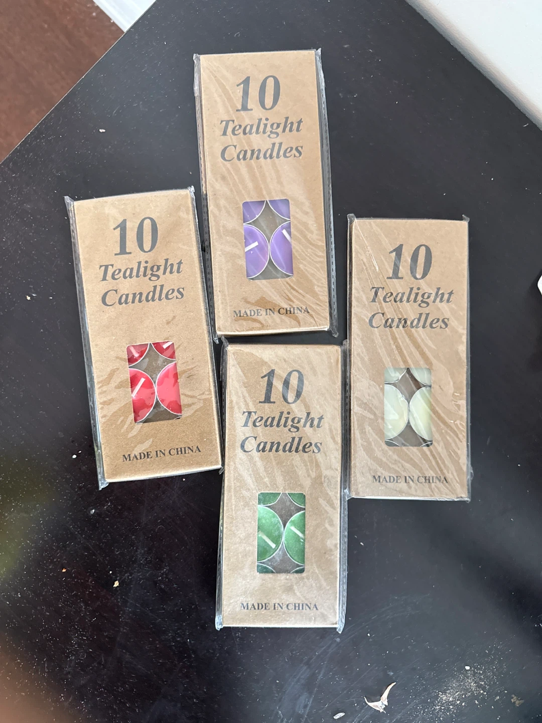 Pack of 10 Tealight Candles (Mixed Colours)