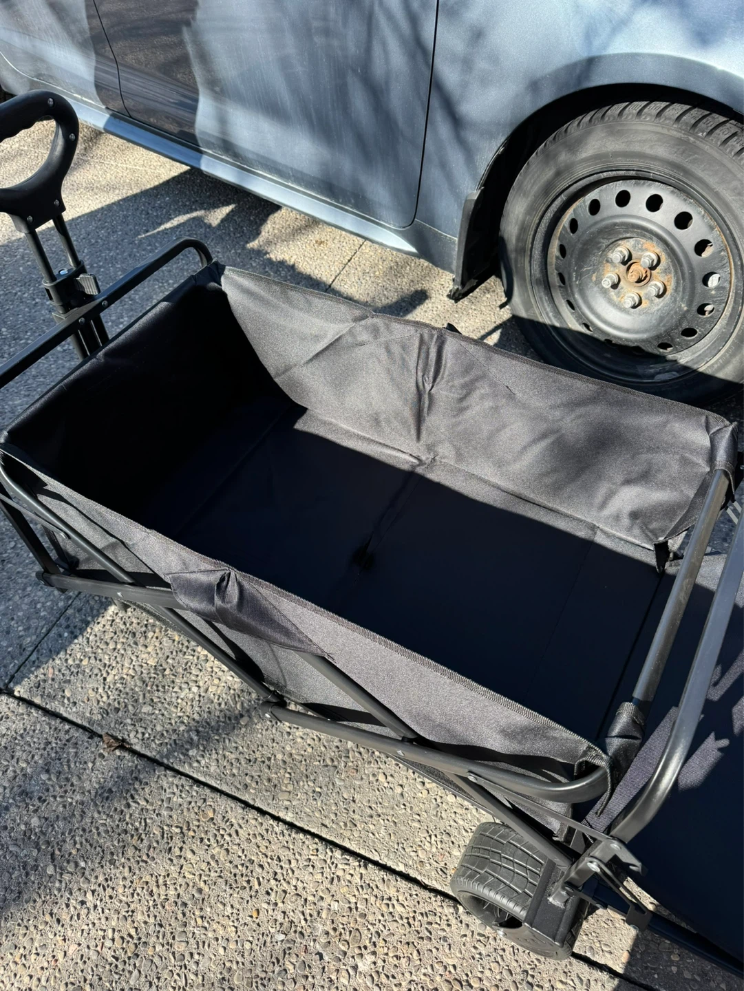 Black large  Folding Wagon