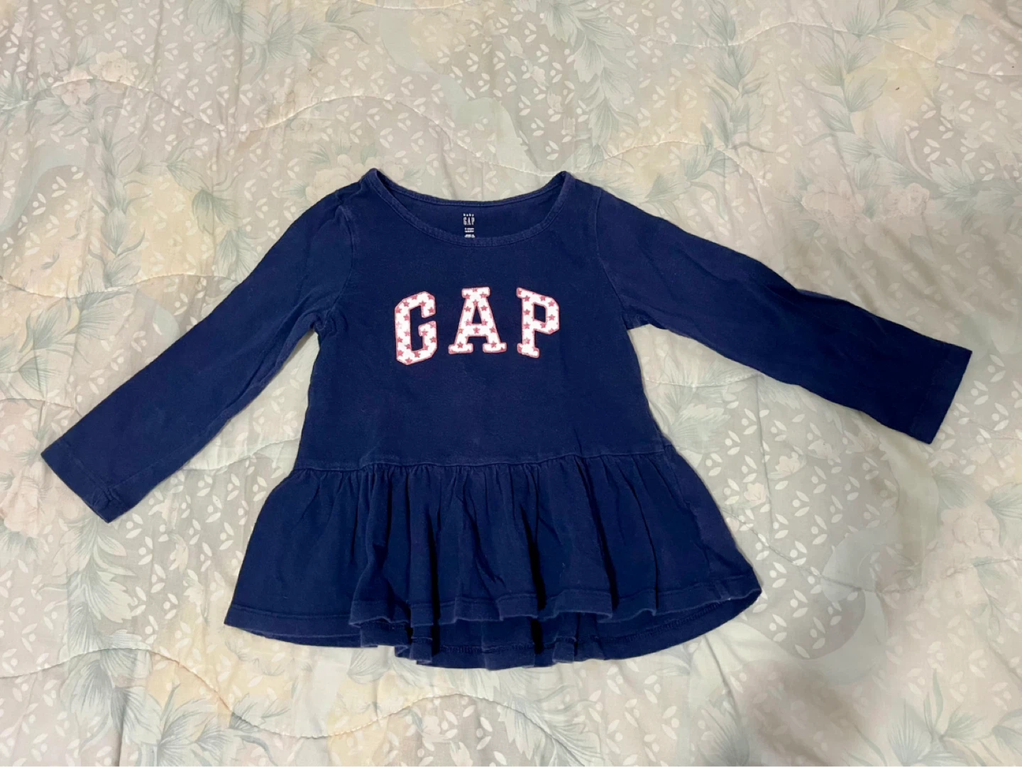 Gap Toddler Girls Long Sleeve Peplum Top Size 2T
