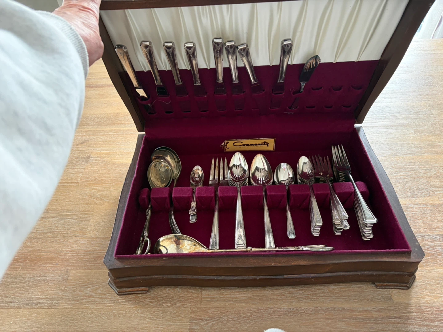 Silver-Plated Cutlery Set in Wooden Box - photo 2