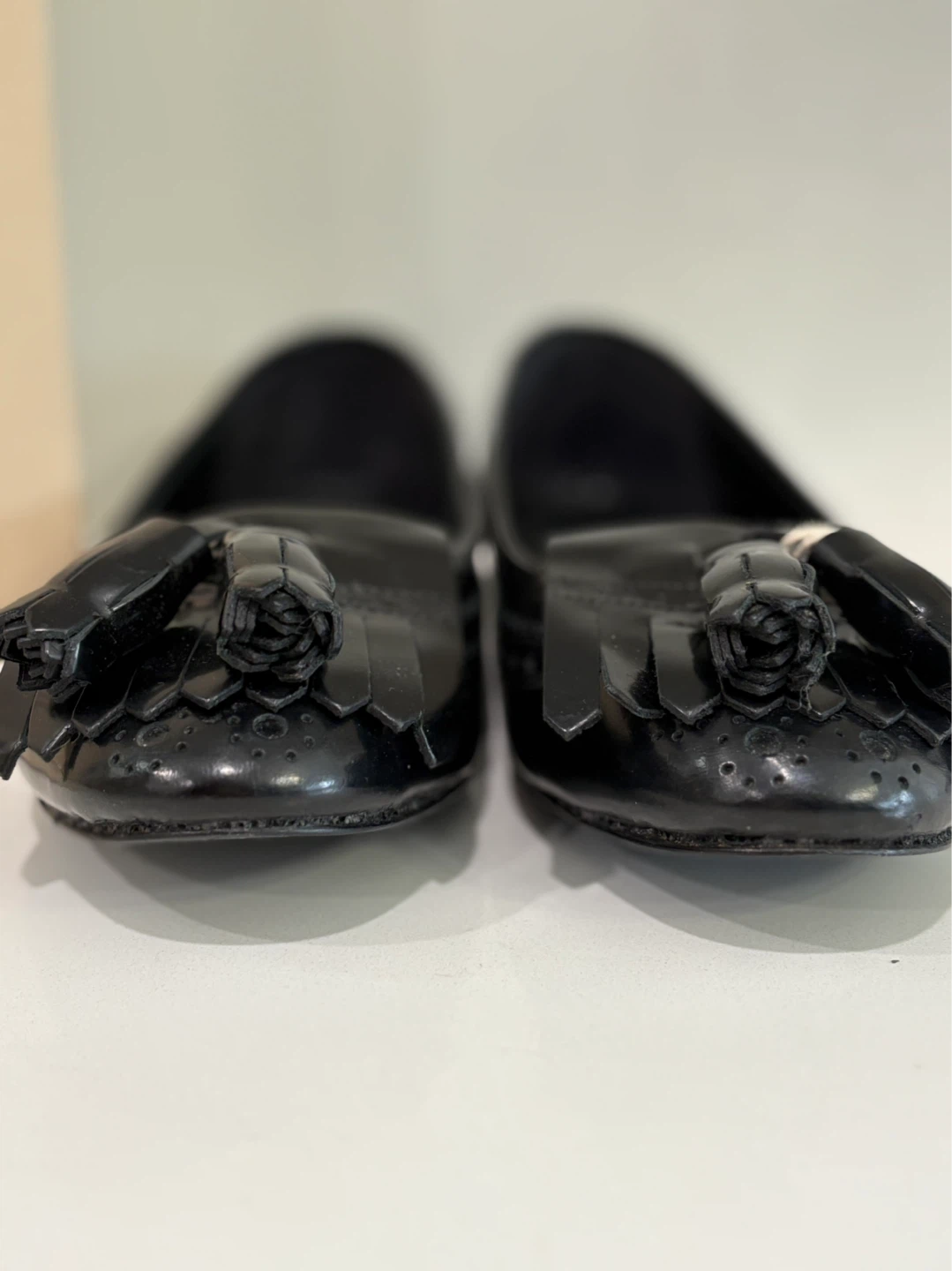 Burberry Black Leather Ballet Loafers 🖤 Tassel & Fringe | IT 40 - photo 5