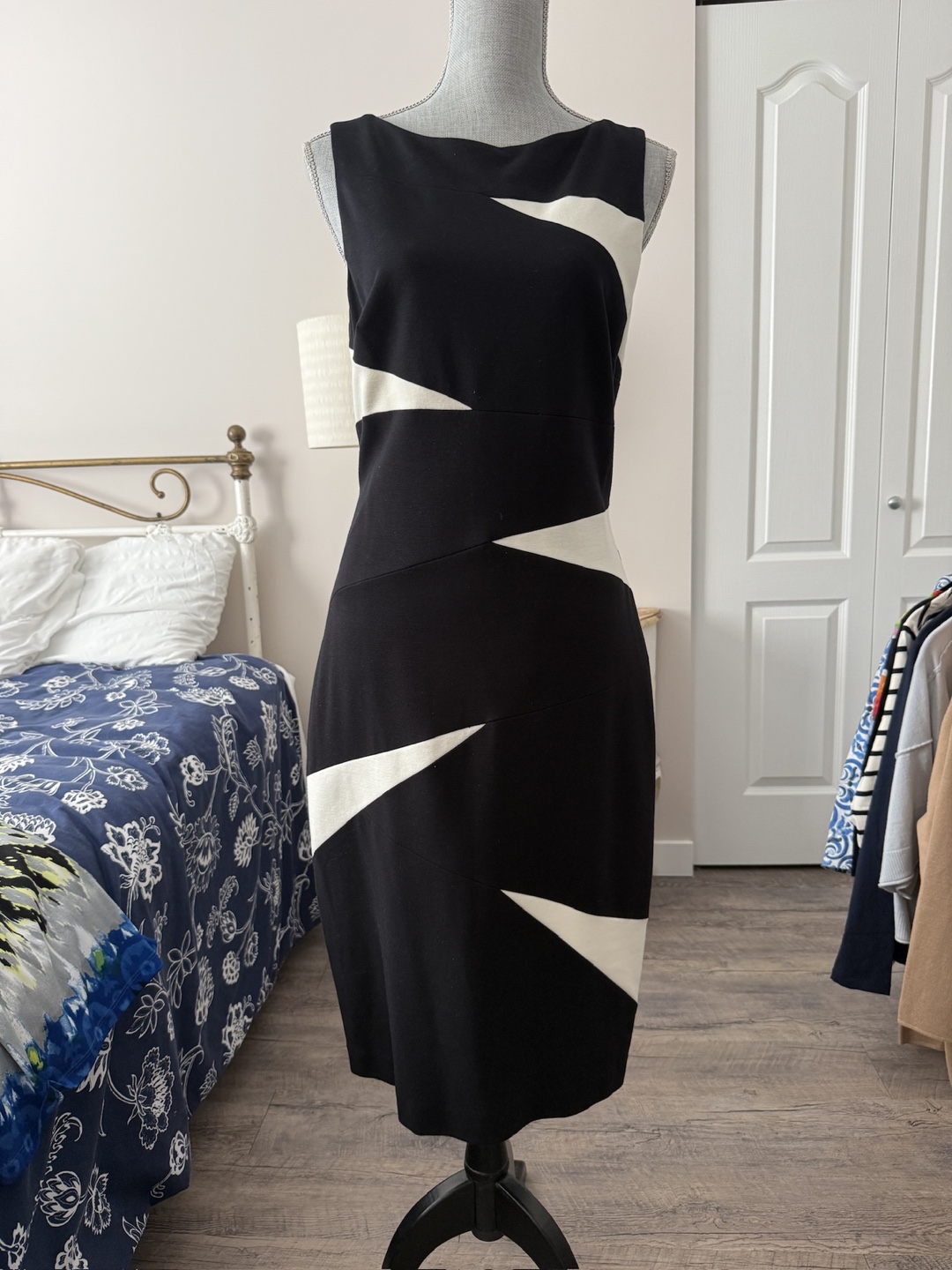 Cognac Collection Black & White Dress