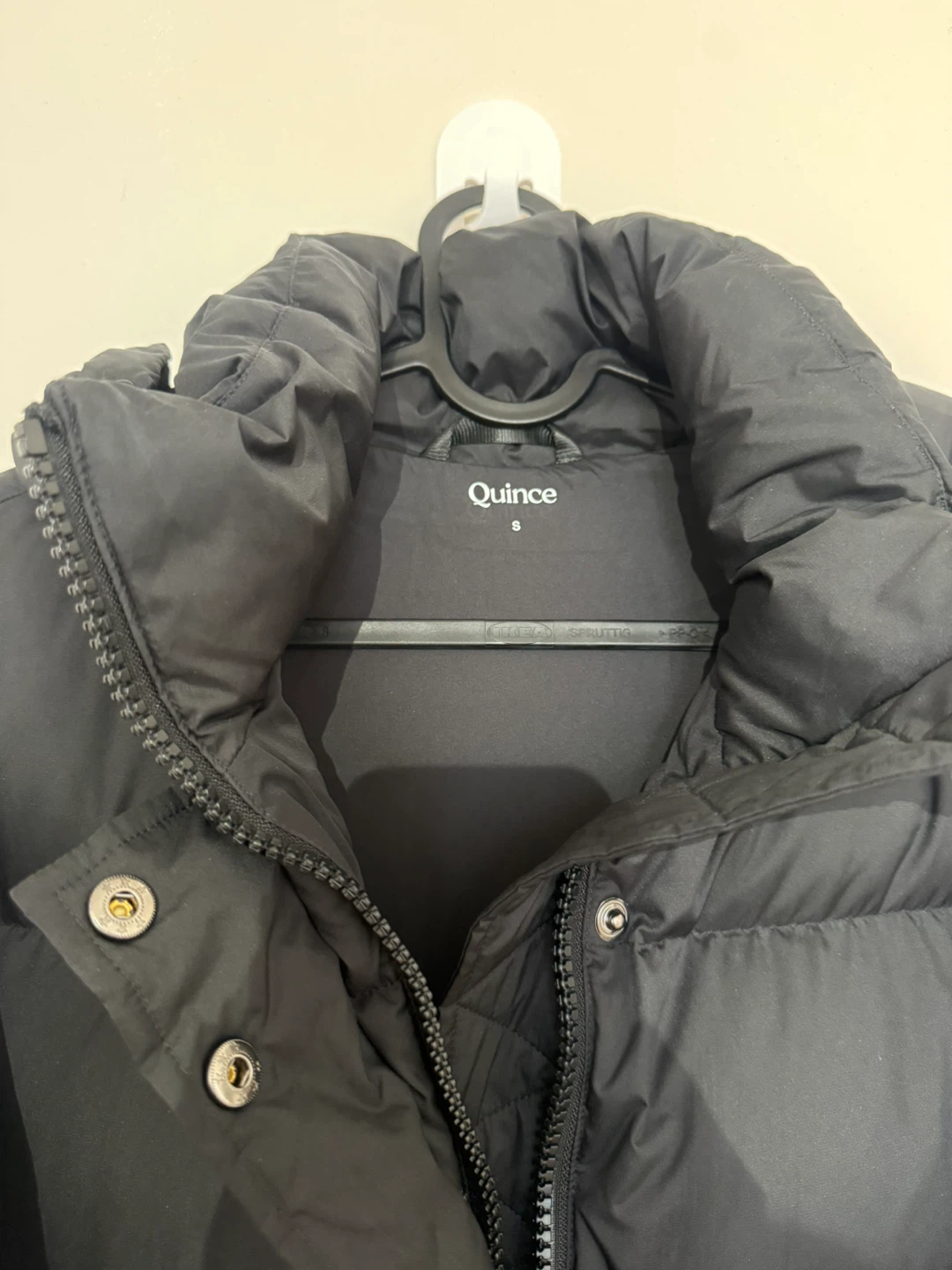 Black Long Down Puffer Coat - Size S - photo 2