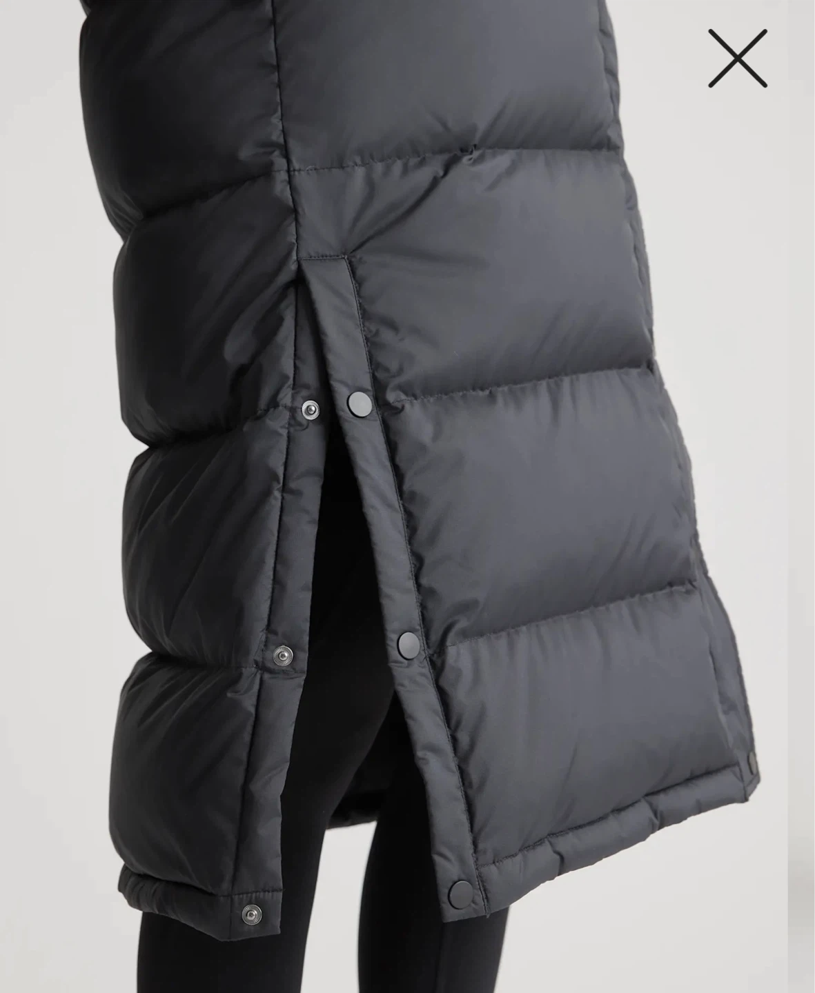 Black Long Down Puffer Coat - Size S - photo 5