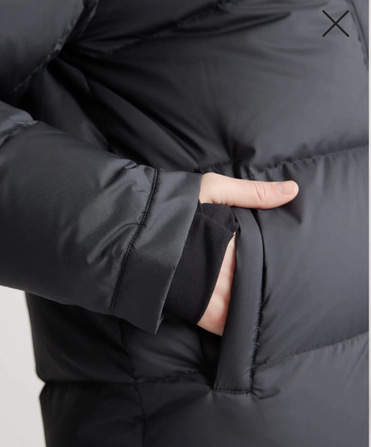 Black Long Down Puffer Coat - Size S - photo 4
