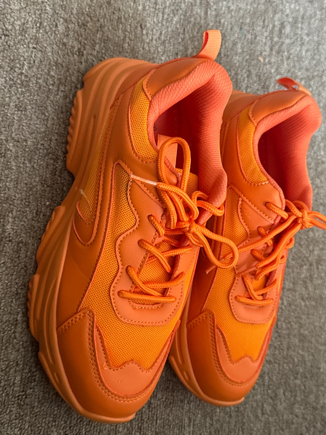 Orange Chunky Sneakers call it spring 7.5 - photo 2