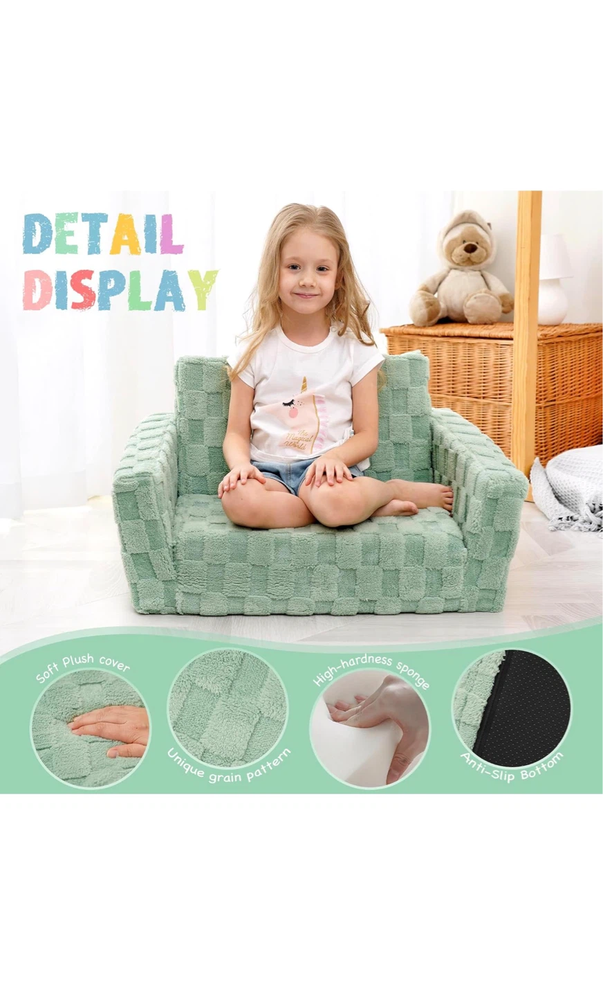 2-in-1 Flip-Out Sofa Lounger for Kids - photo 2