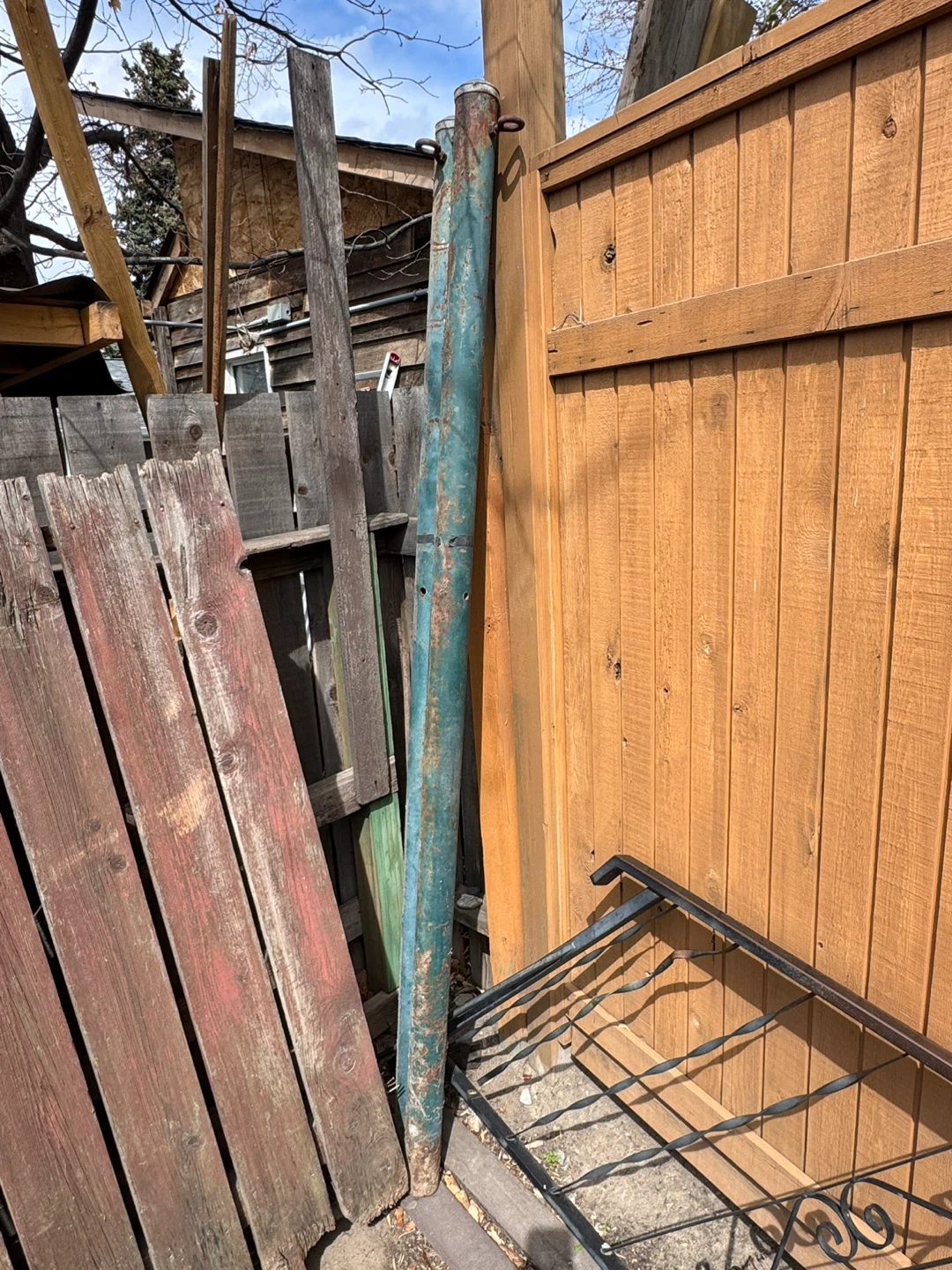Vintage Metal Poles with Rings