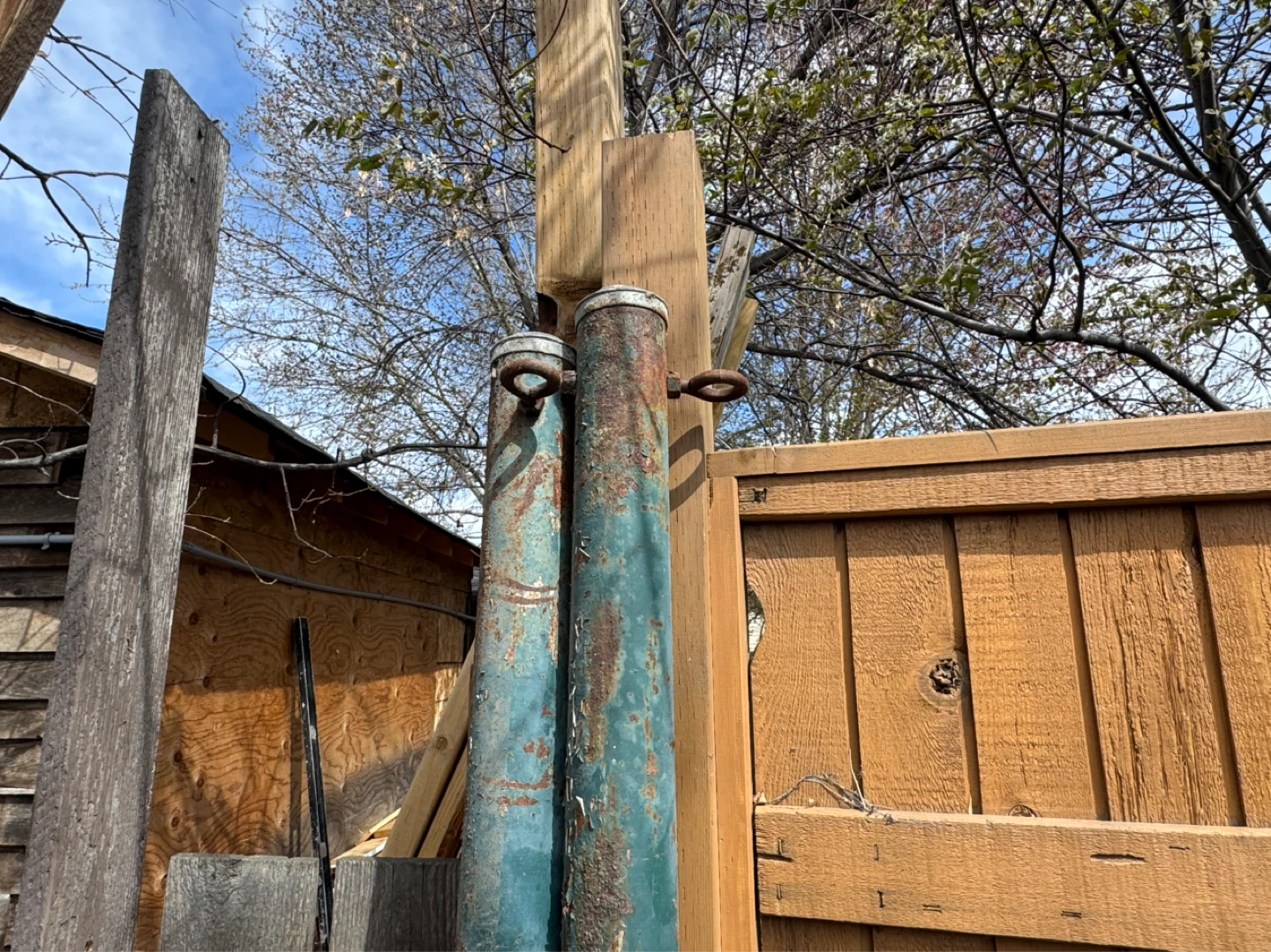 Vintage Metal Poles with Rings - photo 2