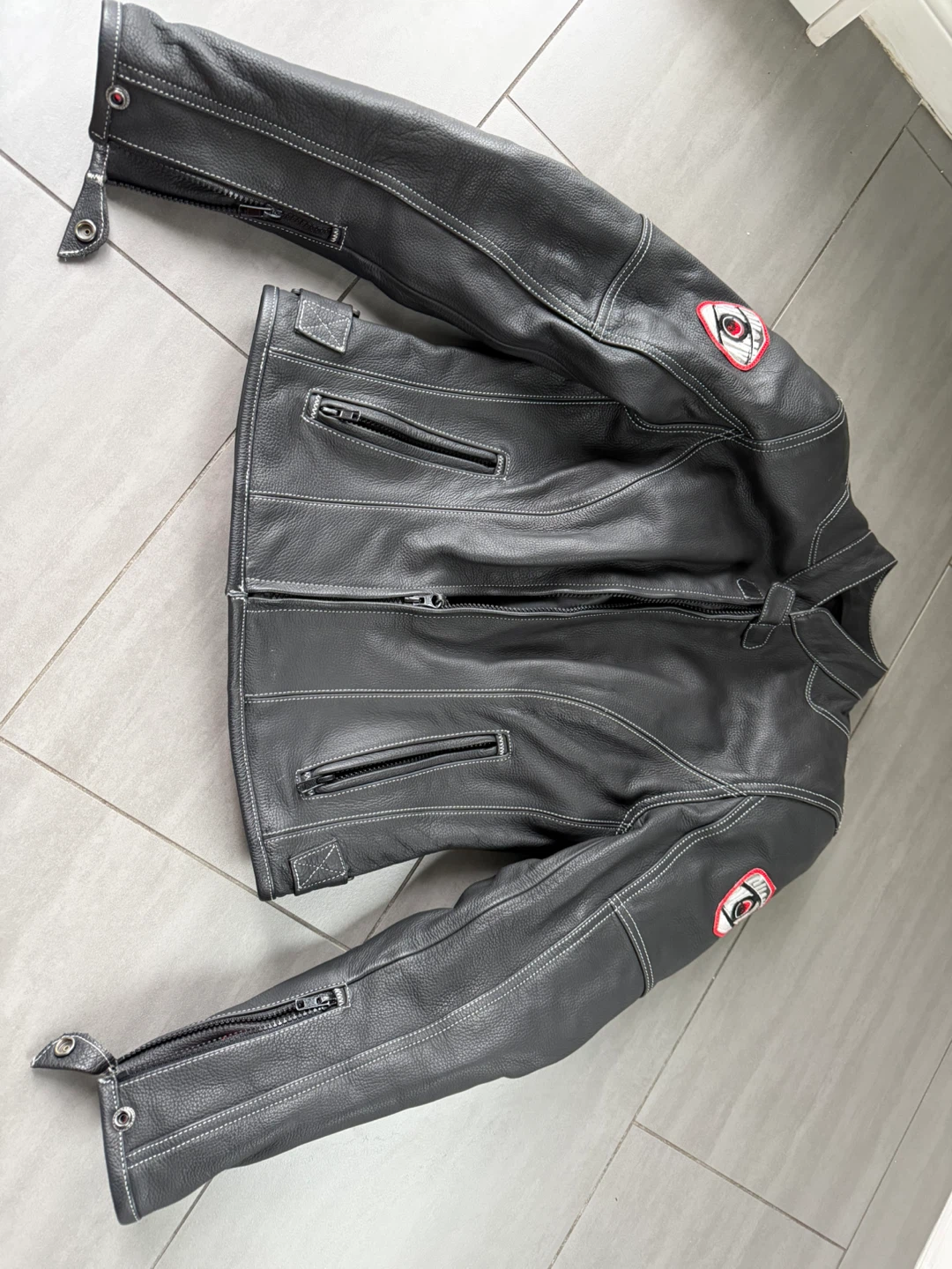 SUOMY Men's Leather Motorcycle Jacket Size M - photo 3