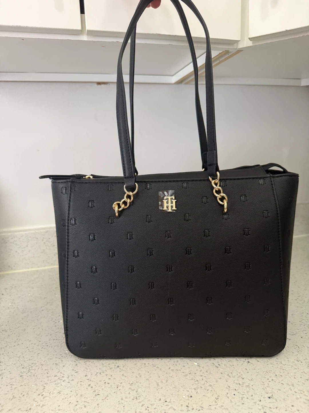Tommy Hilfiger Black Monogram Tote Bag - photo 2