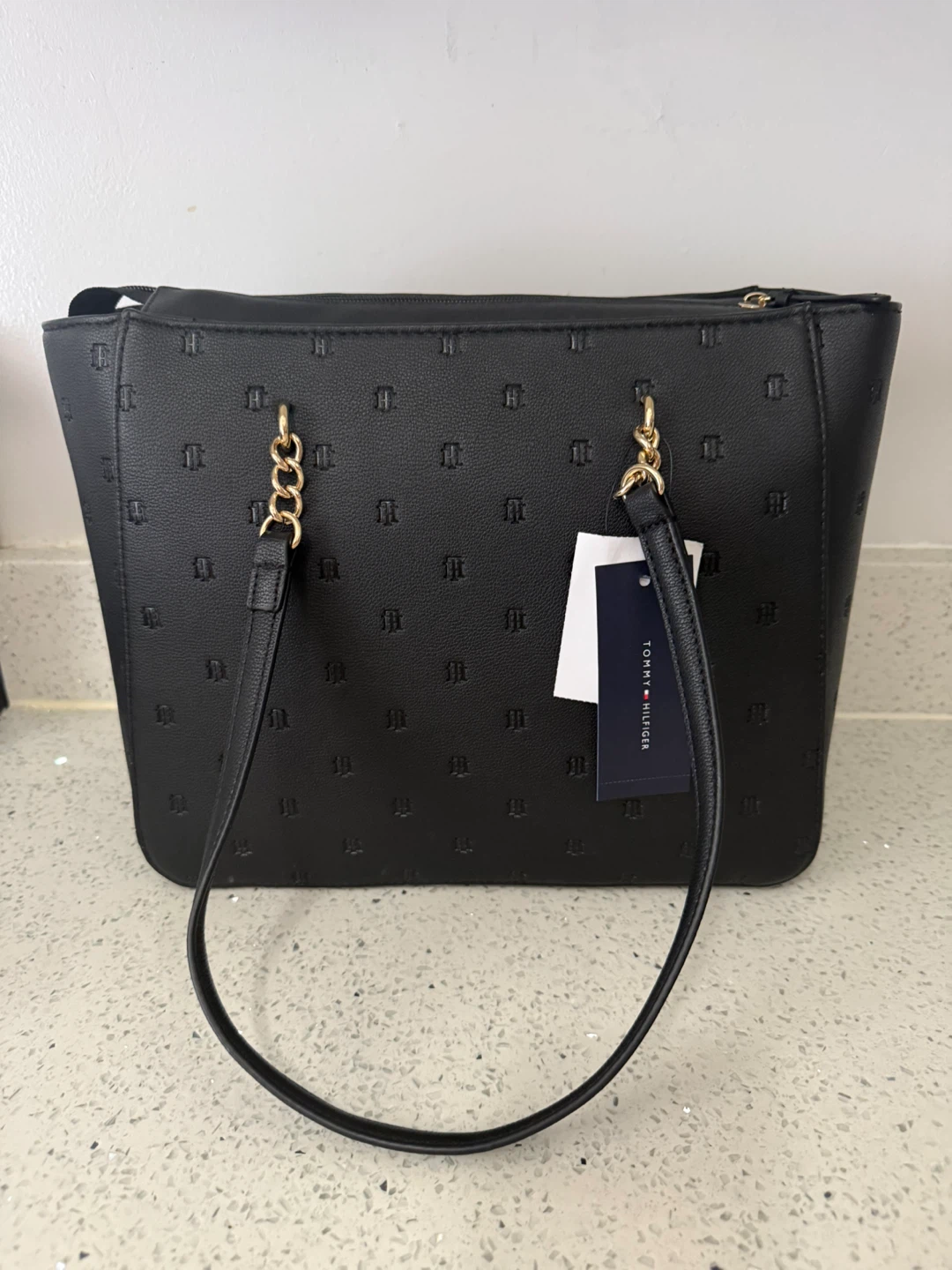 Tommy Hilfiger Black Monogram Tote Bag - photo 3