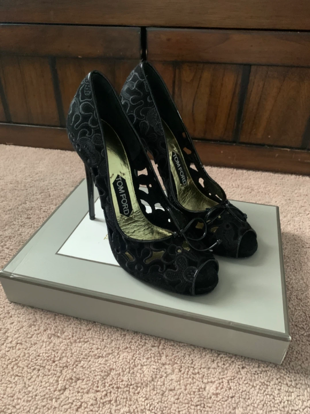 Tom Ford Black Lace Heels