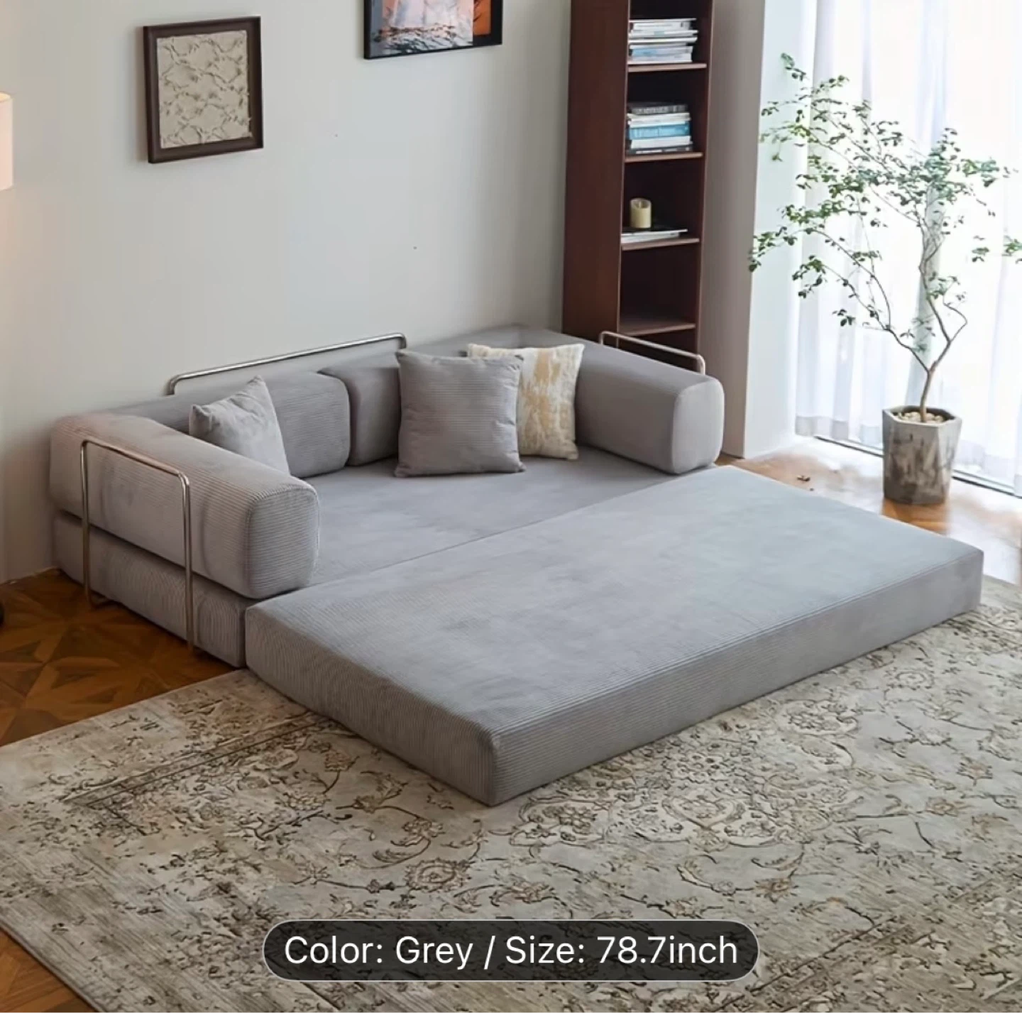 Grey Modular Sofa - 78.7 Inch
