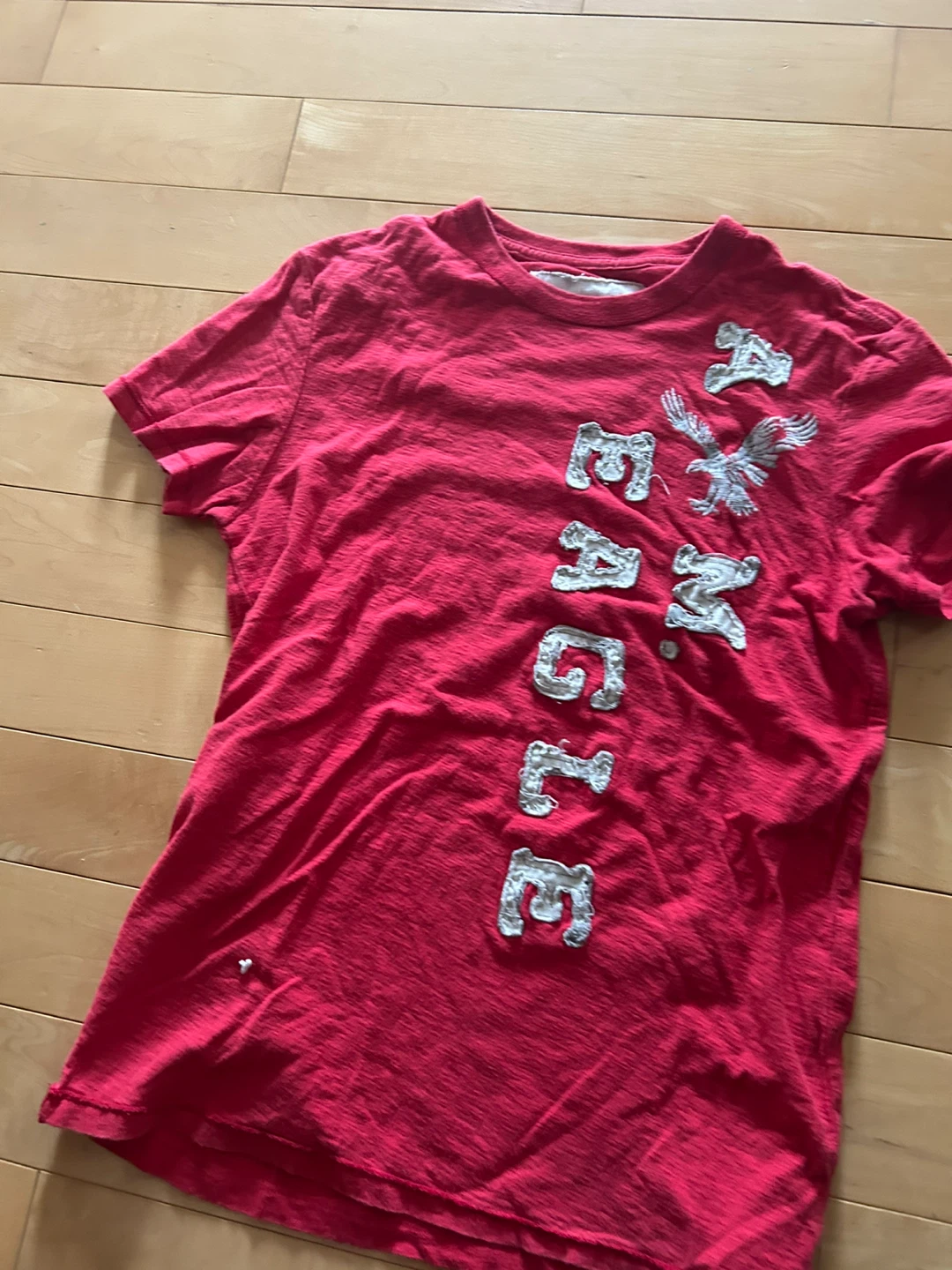 American Eagle Outfitters Red Athletic Fit T-Shirt