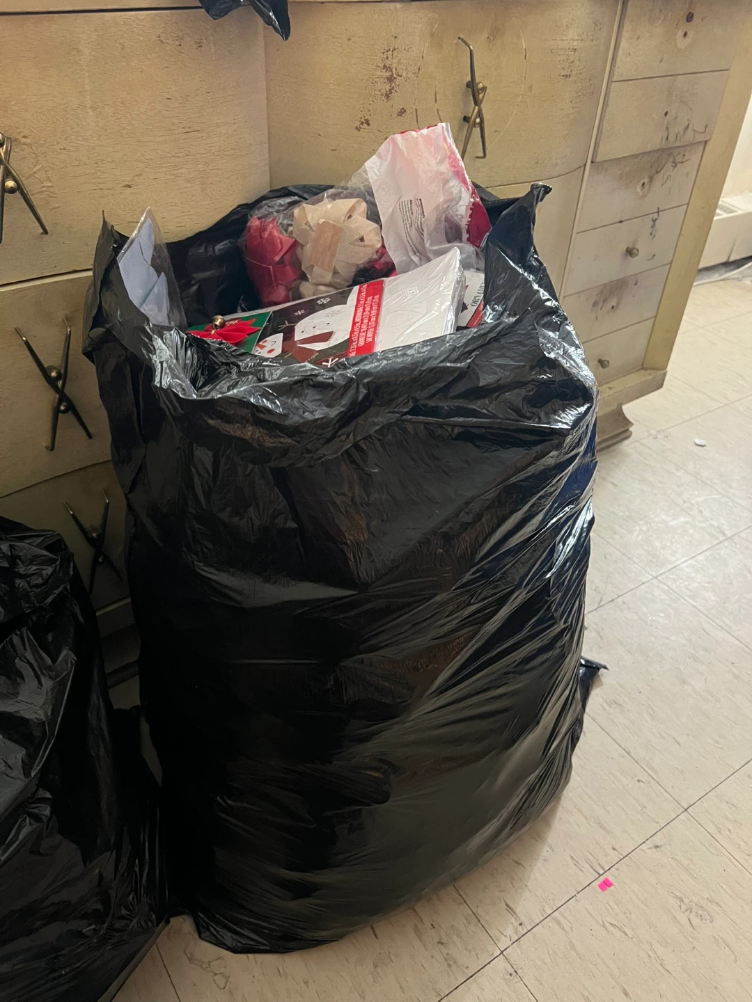 Bag of assorted Christmas decorations