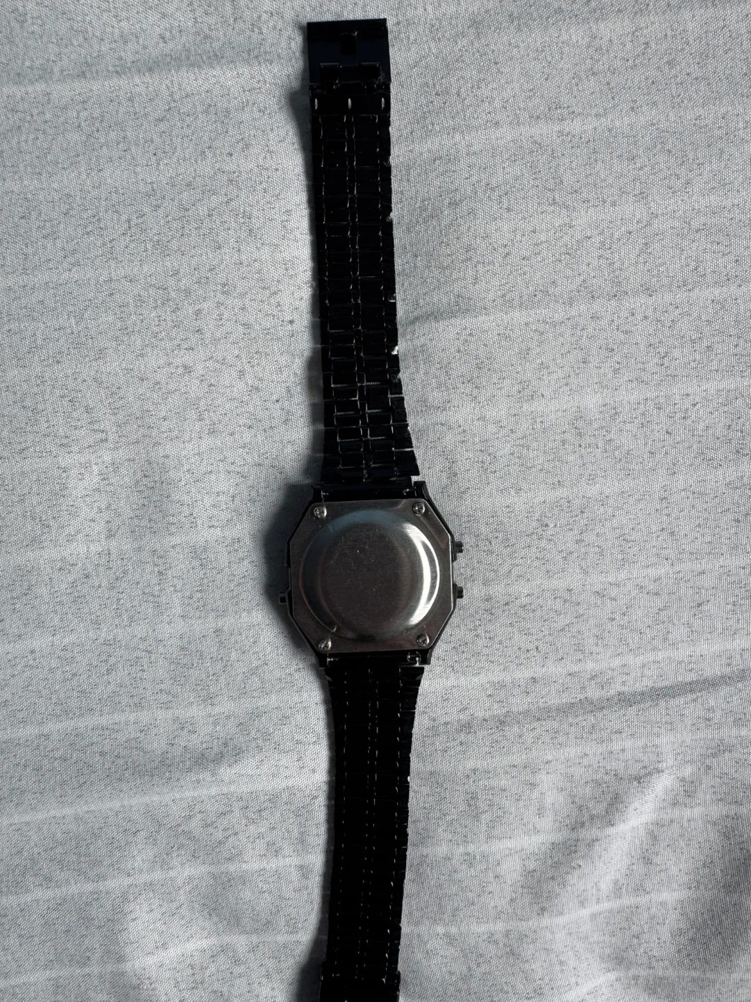 Black Digital Retro Watch – Alarm Chrono, Water Resistant - photo 2