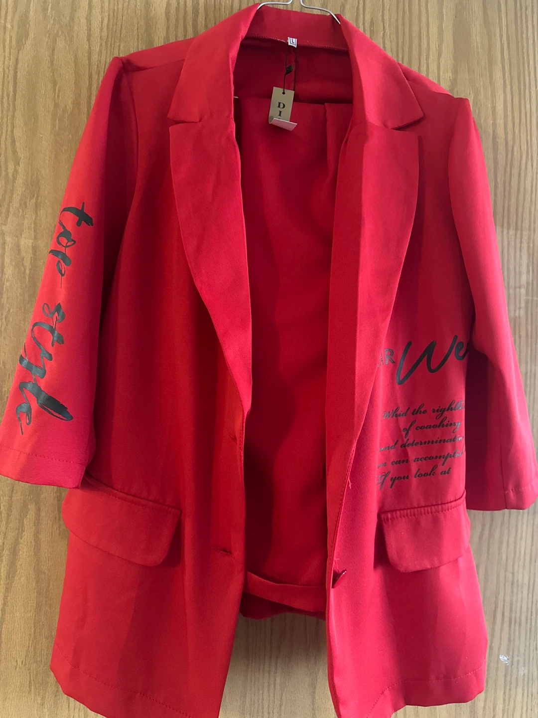 DI.ART Red Blazer and Pants Set - Size L