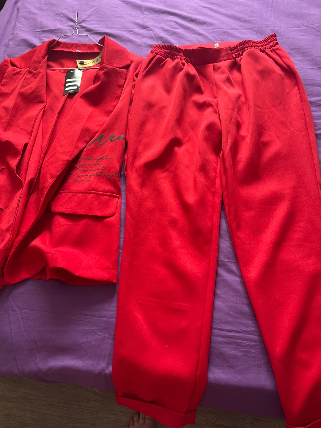 DI.ART Red Blazer and Pants Set - Size L - photo 2