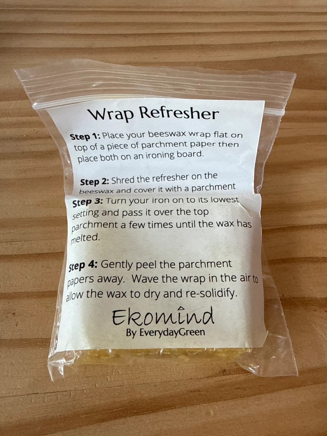 Ekomind Reusable Beeswax Food Wraps - Medium, Pack of 2 - photo 4