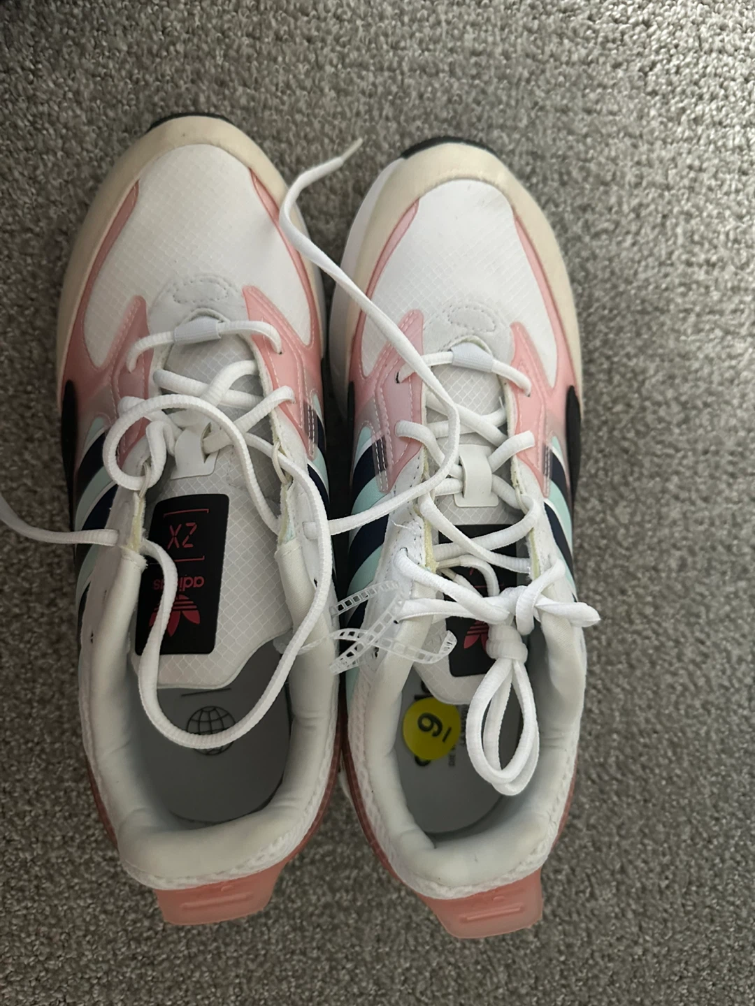 Adidas ZX 2K Boost Shoes White/Pink Size 6 - photo 2