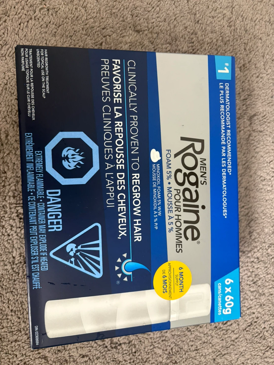 Men's Rogaine Hair Regrowth Foam 5% (6 x 60g)