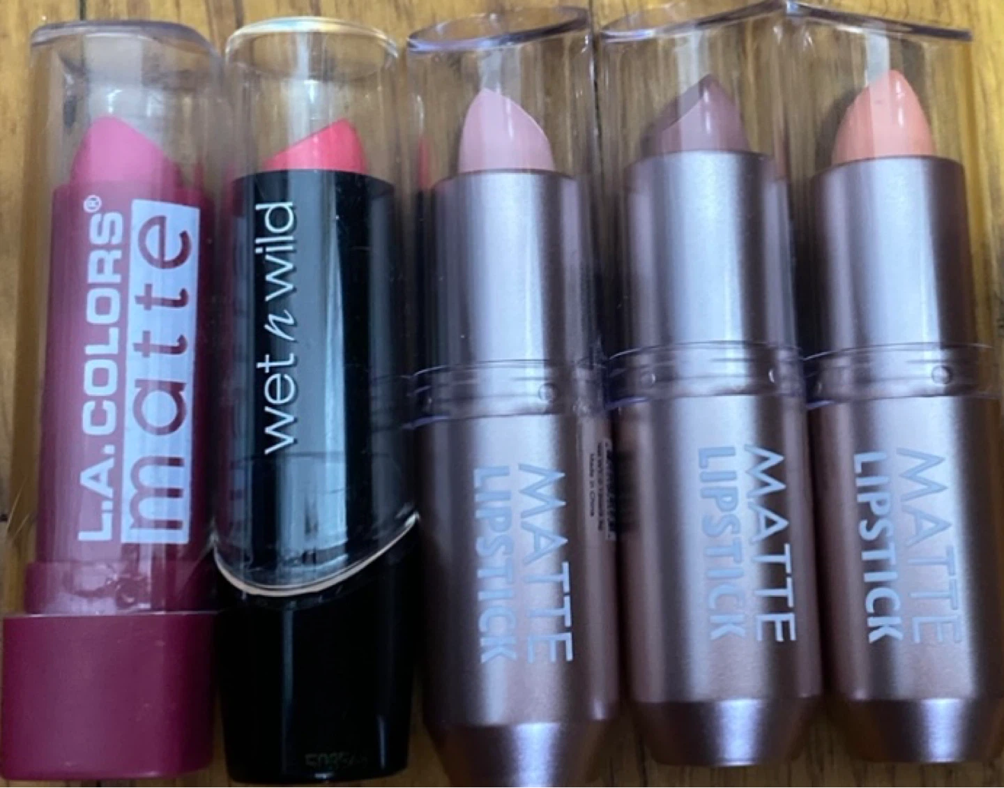 L.A. Colors & Wet n Wild Matte Lipsticks (Lot of 5)