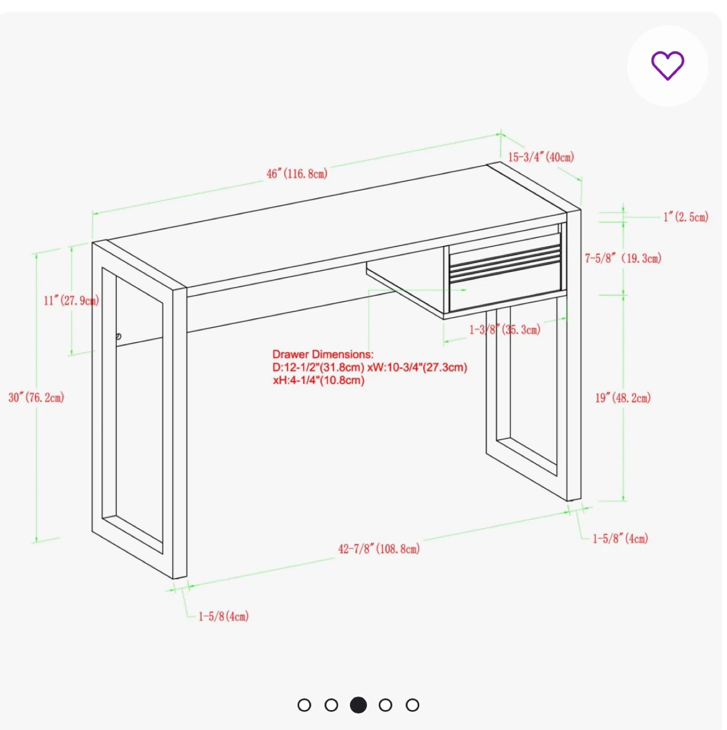 Writing Desk - PLEASE READ THE DESCRIPTION - photo 5
